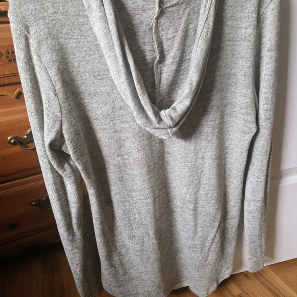 Ultra Flirt Gray Hoodie with Lace-Up Detail - Picture 5 of 5